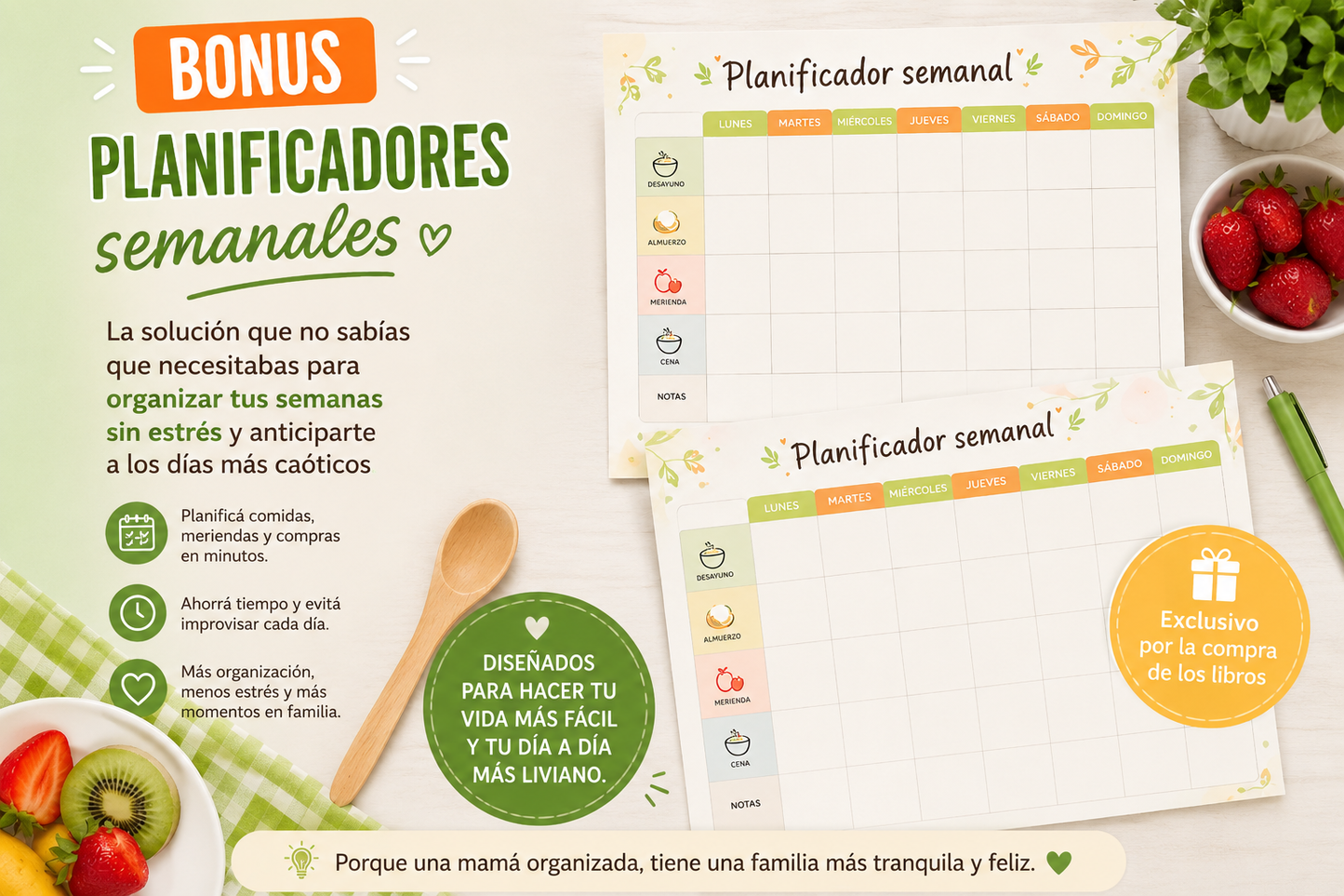 💚 Dejá de perder tiempo pensando qué cocinar todos los días